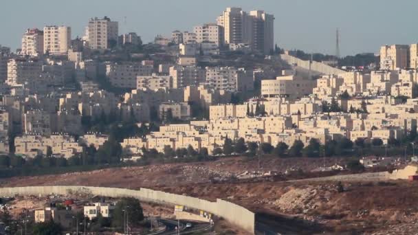Kelet-Jeruzsálem biztonsági fal — Stock videók