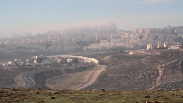 Barrio árabe de Jerusalén Norte — Vídeo de stock