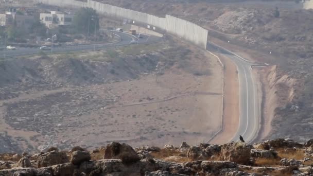 Valla de seguridad en Jerusalén — Vídeo de stock