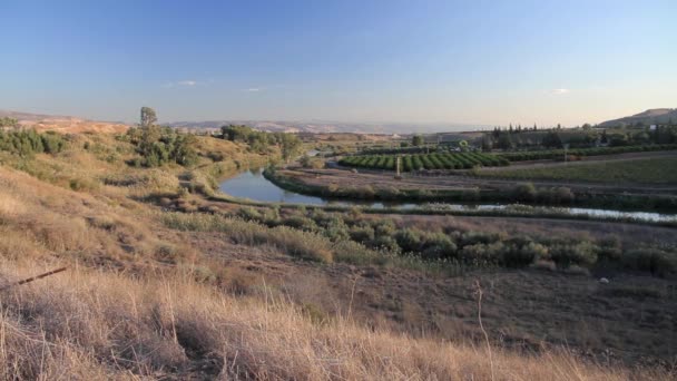 Widok na rzekę Jordan — Wideo stockowe