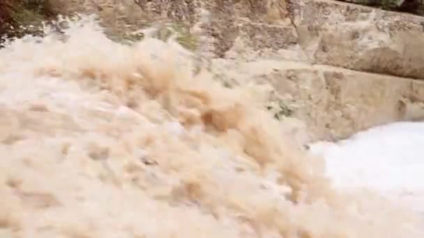 Mountain muddy river — Stockvideo