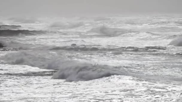 Océano olas estrellándose — Vídeo de stock