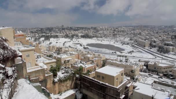 Vista del paisaje urbano de Jerusalén — Vídeo de stock