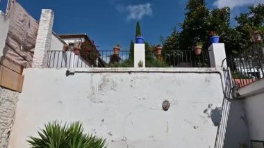 Granada, İspanya 'da geleneksel bir avlunun içi