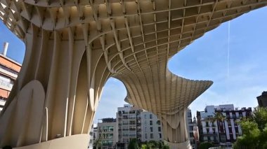 Aynı zamanda Setas de Sevilla, İspanya olarak da bilinen Metropol Şemsiyesi manzarası