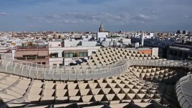 Aynı zamanda Setas de Sevilla, İspanya olarak da bilinen Metropol Şemsiyesi manzarası