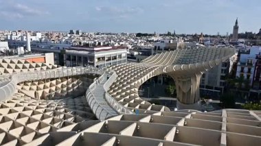 Aynı zamanda Setas de Sevilla, İspanya olarak da bilinen Metropol Şemsiyesi manzarası