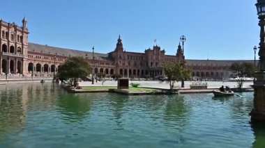 Plaza de Espaa 'da mimarlık, Seville, İspanya