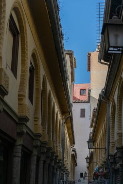 The narrow and winding alleys of the Alcaicera Granada's ancient silk market offer a unique atmosphere with craft shops,colorful lamps, and typical Andalusian products. Ideal for projects on culture, history, tourism, and traditional architectur
