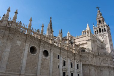Dünyanın en büyük Gotik binalarından biri olan Seville Katedrali 'nin manzarasında etkileyici mimari ayrıntılar ve tarihi atmosfer yer alıyor. Sevilles tarihi merkezinin kalbinde bulunan kültürel ve dini bir ikon.