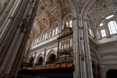 Etkileyici Gotik mimari, renkli vitraylı pencereler, uzun yelkenliler ve tarihi ayrıntıların yer aldığı Seville Katedrali 'nin içi. Dünyanın en büyük dini binalarından birinin içinde görkemli ve kutsal bir atmosfer..