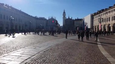 Torino, Italy - December 28th 2025- Christmas Walk in Piazza San Carlo, Turin, Italy