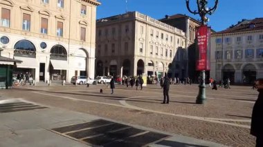 Torino, İtalya - 28 Aralık 2025 - Piazza San Carlo, Torino, İtalya