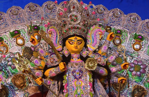 Portrait Déesse Durga Durga Puja Est Grand Festival Pour Les — Photo