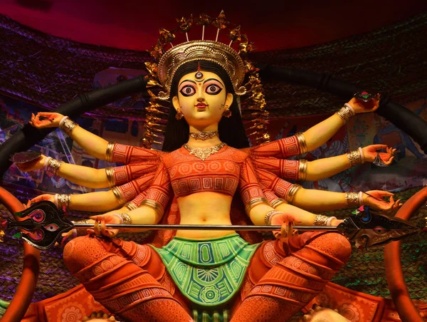 Portrait Déesse Durga Durga Puja Est Grand Festival Pour Les — Photo