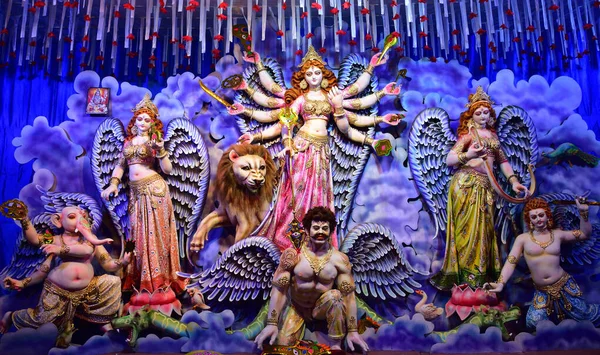 Дургапуя Найбільший Фестиваль Індії Особливе Найбільше Свято Гінду — стокове фото