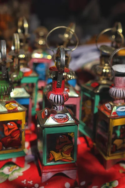 Lanterns Street Prepara Para Venir Diwali Halloween Midnapore India — Foto de Stock