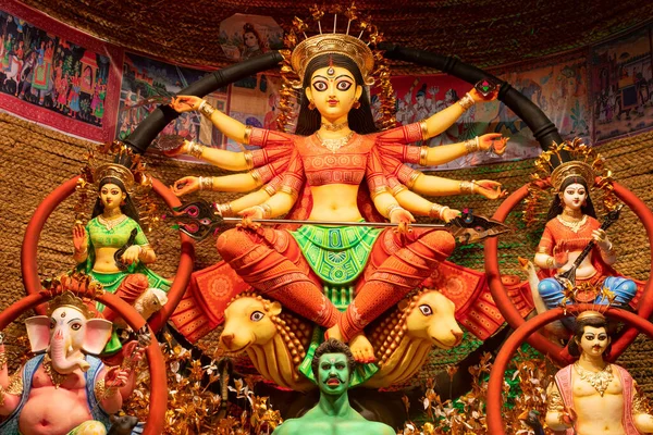 Hindu Festival Navratri Était Célébrité Devi Maa Durga Idole Avec — Photo