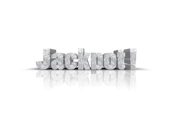 Jackpot 3d ord med eftertanke — Stockfoto