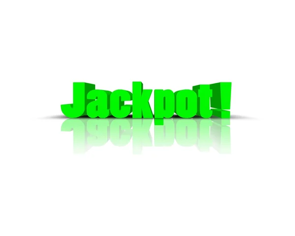 Jackpot parola 3d con riflessione — Foto Stock