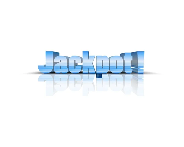 Jackpot 3d word with reflection — Stock Photo, Image