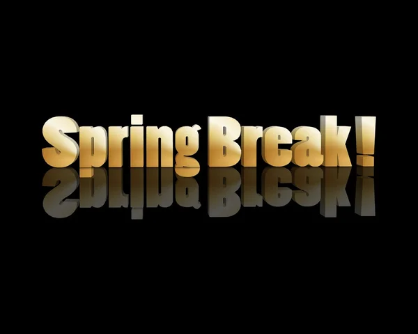 Spring Break 3d słowo — Zdjęcie stockowe