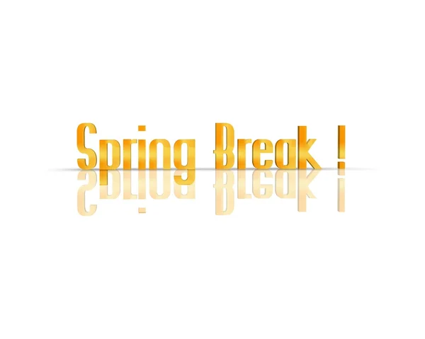 Spring Break 3d słowo — Zdjęcie stockowe