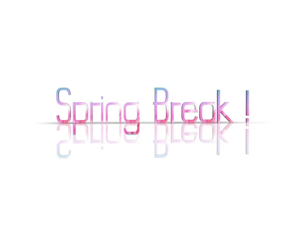Spring Break 3d word — Stock Photo, Image