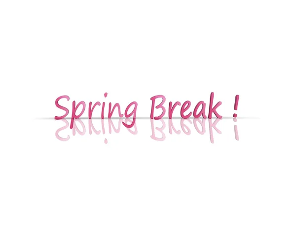 Spring Break palavra 3d — Fotografia de Stock