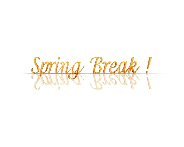 Spring Break palavra 3d — Fotografia de Stock