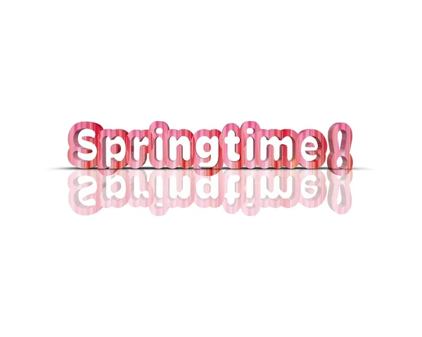 Its Springtime 3d word — Stock Photo, Image