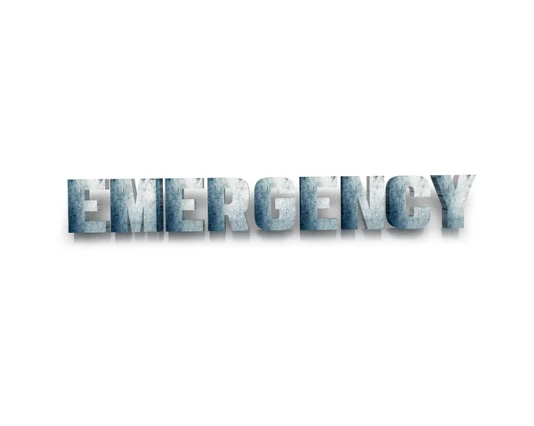 Emergency 3d woord met reflectie — Stockfoto