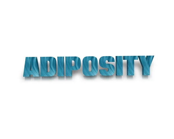 Adiposity 3d word with reflection — Stock Photo, Image