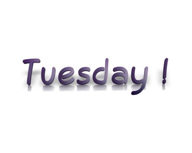 Salı yansıması ile 3d kelime