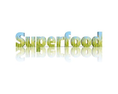Superfood yansıması ile 3d kelime