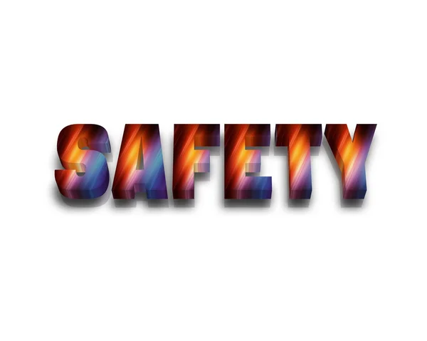 Safety first 3d word — Stock Photo, Image