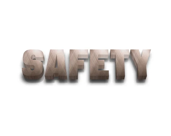 Safety first 3d word — Stock Photo, Image