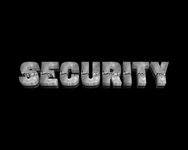 Security 3d word with reflection — Stock Photo, Image