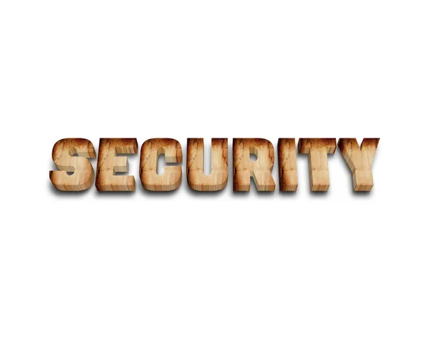 Security 3d word with reflection — Stock Photo, Image