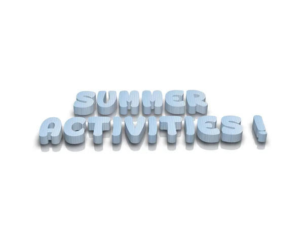 Summer activitys 3d word — Stock Photo, Image