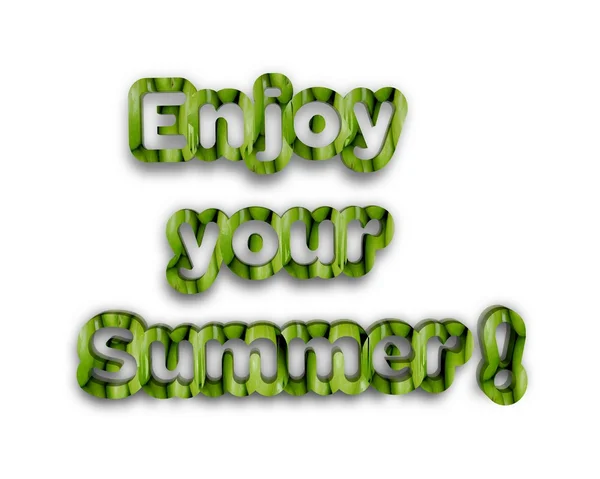 Enjoy your summer 3d word — Stock Photo, Image