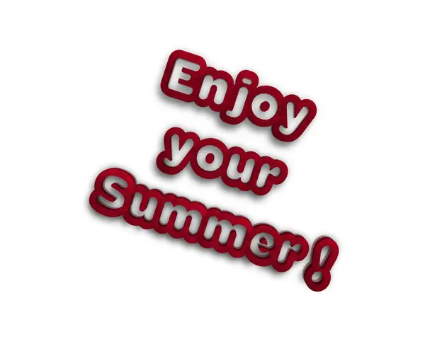 Enjoy your summer 3d word — Stock Photo, Image