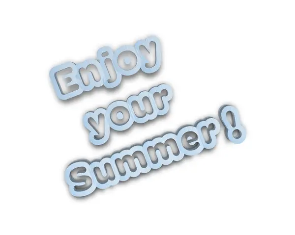 Enjoy your summer 3d word — Stock Photo, Image