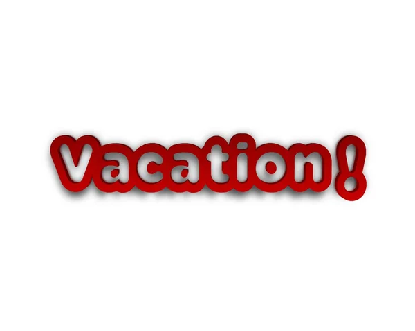 Vacation 3d word with reflection — Stock Photo, Image