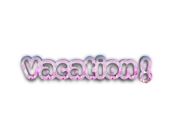 Vacation 3d word with reflection — Stock Photo, Image