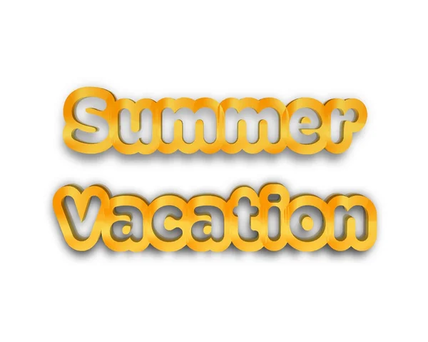 Summer vacation 3d word — Stock Photo, Image