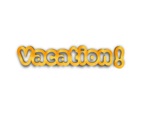 Palabra 3d vacaciones con reflexión — Foto de Stock