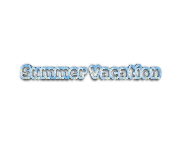Summer vacation 3d word — Stock Photo, Image