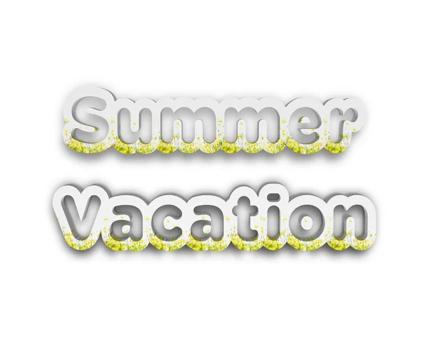 Summer vacation 3d word — Stock Photo, Image