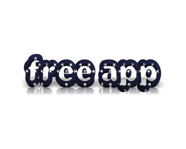 Aplicación gratuita palabra 3d — Foto de Stock